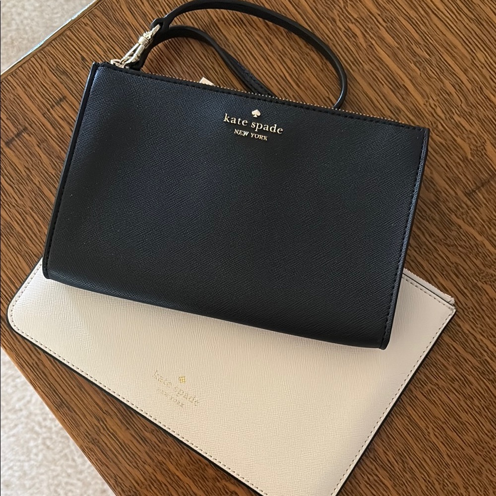 Kate Spade Black and Cream Clutch Set
